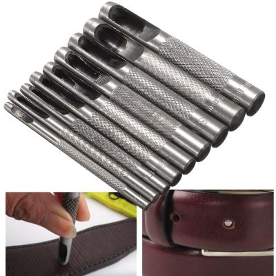 【CW】 5 Size Pick Leather Tools Punch Hole Set Hollow Puncher 3.0mm 7mm for Clothing Canvas
