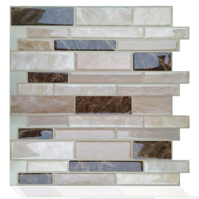 [24 Home Accessories] Mosaic Self Adhesive Backsplash ห้องครัวห้องอาบน้ำวอลล์เปเปอร์ไวนิล3D Peel And Stick Wall Tiles