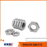 2/25pcs M2 M2.5 M3 M4 M5 M6 M8 M10 M12 M14 M16 304 A2-70 Stainless Steel Flat Hex Hexagon Thin Nut Jam Nut DIN439 GB6172