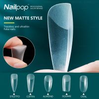 Nailpop Fake Nails Press on Nails Coffin Artificial Nails with Design Full Cover Tips Nail Accessories Tool 120/240pcs