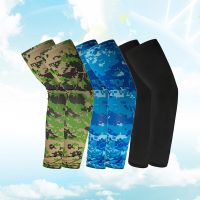 2Pcs Unisex Cooling Arm Sleeves Sun UV Protection Hand Cover Outdoor Men Fishing Cycling Breathable Camouflage For Hide Tattoos