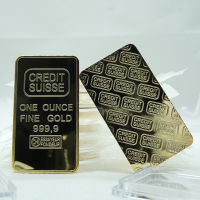 5ชิ้นล็อต1oz 24CT ชุบทอง Layered Bullion Bar Ingot เหรียญสวิตเซอร์แลนด์ fake Gold Bar