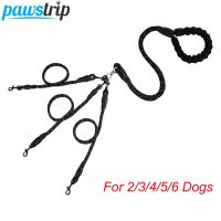 pawstrip Nylon Dog Leash For 2/3/4/5/6 Dogs Padded Handle Pet Dog Leash Rope Walking Running Puppy Leash Coupler For Small Dogs