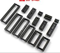 50pcs IC Socket DIP SIP Chip Socket Pin 2.54mm Pitch 6/8/14/16/18/20/24/28Pin 24/28/32/40Pin Wide IC Socket Adapter Solder Type