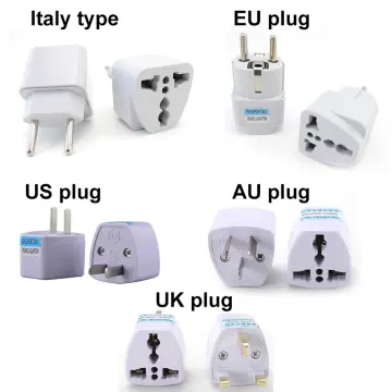 Europe to US Plug Adapter EU/UK/AU/in/CN/JP/Asia/Italy/Brazil to USA (Type  A & B) American Travel Adapter and Converter, Wall Outlet Power Charger  Converter (White) 