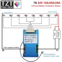 【YD】 7S 24V 15A 20A 25A  Lmo Ternary Lithium 18650 Battery Protection Board And NTC Temperature