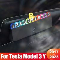 For Tesla Model 3 Y 2017- 2020 2021 2022 2023 Model3 Car Phone Number Card Temporary Parking Card Telephone Number Accessories