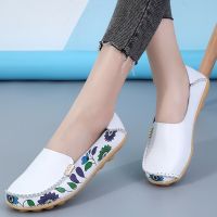 2023 New Moccasins Women Flats Spring Female Leather Loafers Slip on Ballerina Women Casual Shoes Zapatos Mujer Plus Size 35-46