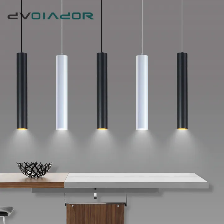 Modern LED Long Tube Pendant Lights Minimalist droplight