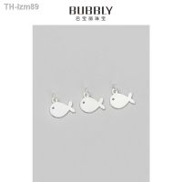 ? ของขวัญ DIY ของขวัญเครื่องประดับ S925 pure silver sequins whales dolphins fish pendant jewelry accessories DIY manual bracelet necklace beads material