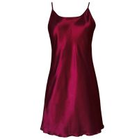 2018 Wanita Satin Pakaian Tidur Seksi Lotus Hem Sling Pakaian Chemise Mini Nightgown