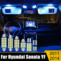 สำหรับ Hyundai Sonata YF 2011 2012 2013 2014 5PCS ข้อผิดพลาดฟรี12V LED รถโดมไฟอ่านหนังสือ Trunk โคมไฟหลอดไฟ Canbus อุปกรณ์เสริม