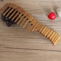 1Pc Natural Head Massager Hair Combs Handmade Wooden Sandalwood Wide Tooth Wood Comb Hair Care