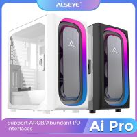 Alseye Ai Pro Miditower เคสคอมพิวเตอร์ประเภท C USB 3.0 (เป็นเพียงกรณีไม่มีพัดลมเย็น) รองรับ Mini ITX Micr -ATX E-ATX Casing PC