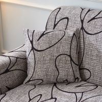 hot！【DT】❀✧☎  string printed Stretch Elastic cushion cojines decorativos para Capa de Almofada coussin salon housse cous