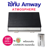 ลดพิเศษ แผ่นกรอง เครืองฟอก Amway Atmosphere แผ่นกรองเครื่องฟอกอากาศแอมเวย์ แอทโมสเฟียร์ ครบชุดทั้ง ไส้กรอง HEPA Filter and Deodorizing Charcoal Filter