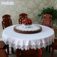 Modern Lace Satin White Tablecloth Embroidery Dining Kitchen Tea Coffee Table Cloth Placemat Christmas banquet Wedding Decor