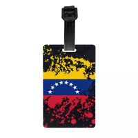 【DT】 hot  Venezuela Flag Ink Splatter Luggage Tag Privacy Protection Bolivarian Republic of Venezuela Baggage Tags Travel Bag Labels