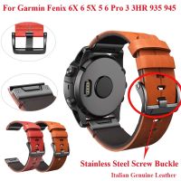 26 22MM pasek ze skóry naturalnej Quickfit Watchband dla Garmin Fenix7 7X 6X 6 5X 5 945 935 zegarek Easyfit bransoletka na rękę Correa