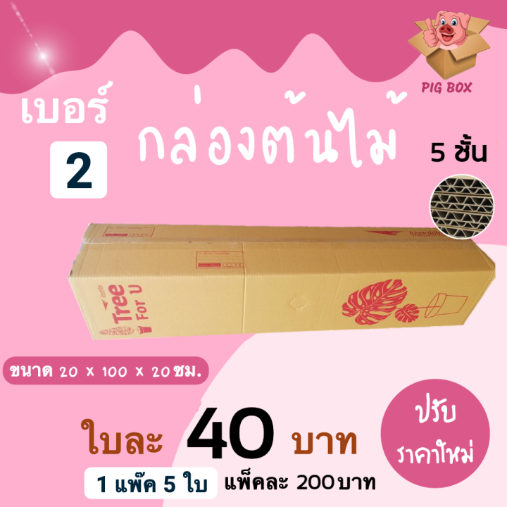 สินค้าคุณภาพ กล่องต้นไม้ ไปรษณีย์ เบอร์ 2 (แพ๊ค 5 ใบ)