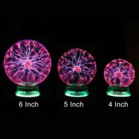 ┇۞ Novelty Magic Plasma Touch Sensor Light Imaginative Child Holiday Gift Desk Deco Glass Ball Induction Lamp Original Night Light