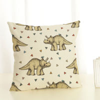 Cushion Cover 45x45cm Dinosaur Pillow Cases Home Decor Animals Tyrannosaurus Rex Printing Cotton Linen Pillowcases