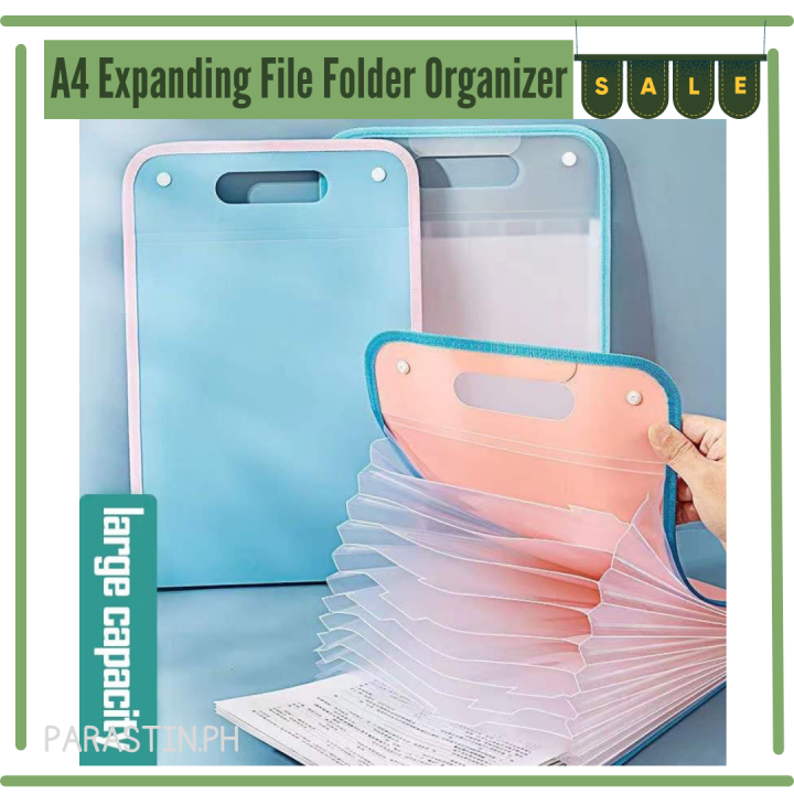 A4 13 Pocket Expanding File Folder Organizer with Dividers Letter Size
