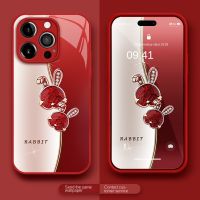 เคสโทรศัพท์สำหรับ Reno5pro Reno5 OPPO Reno6 5G Reno6PRO Reno7PRO Reno7z 5G Reno8 5G Reno8z 5G กระต่ายเบนซิน2023เคสโทรศัพท์แก้วเคลือบหลายสี