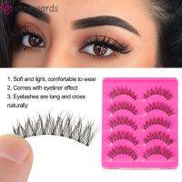 STINEWARDS 5 Pairs Beauty Makeup Handmade False Fake Eyelashes Eye Lashes Extension Cross Thick