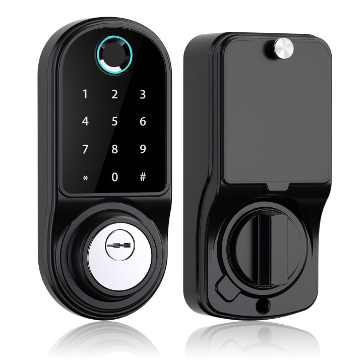 Eletronic Smart Door Lock Deadbolt Digital Tuya Mobile App Fingerprint ...