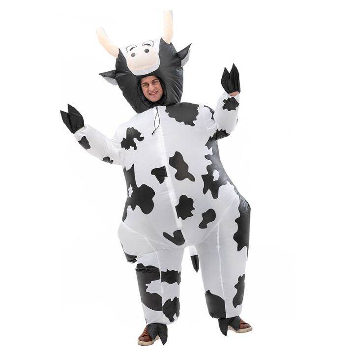 Cute Inflatable Cow Costume Blowing Up Costume Performance Props Full ...