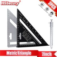 7inch Triangle Ruler Aluminum Alloy Angle Ruler Finder Speed Metric Square Measuring Ruler For Building Woodworking Tools Gauges