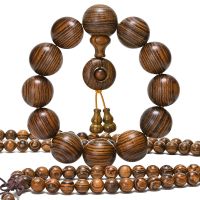 Natural tiger skin sandalwood spot high-density boutique 2.5 2.0 1.8 1.5 Buddha beads manufacturer