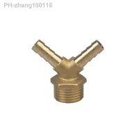 1PCS V-Shaped Double Barb 8mm 10mm Hose Barb TO 1/2 quot; BSP Male Brass Pipe Fitting Gas Connector