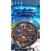 ล้อแม็กซ์ ยี่ห้อ 1A WHEEL EVOLUTION งานTE37 5รู114.3 สีน้ำตาลหยอดแดง