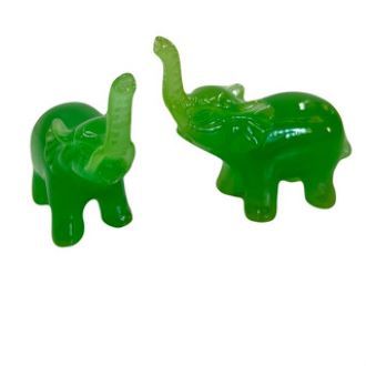 ช้างคู่ สีหยก เขียว แดง ขาว ช้างชูงวง ช้างสีขาว ช้างสีหยก ช้างนำโชค ช้างโชคดี พร้อมจัดส่ง