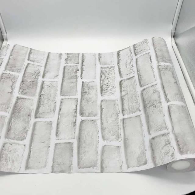 24อุปกรณ์ตกแต่งบ้าน-self-adhesive-wallpaper-หินอิฐสไตล์วินเทจแฟชั่นพีวีซีกันน้ำสติกเกอร์ลอกติดผนังม้วนตกแต่ง-diy