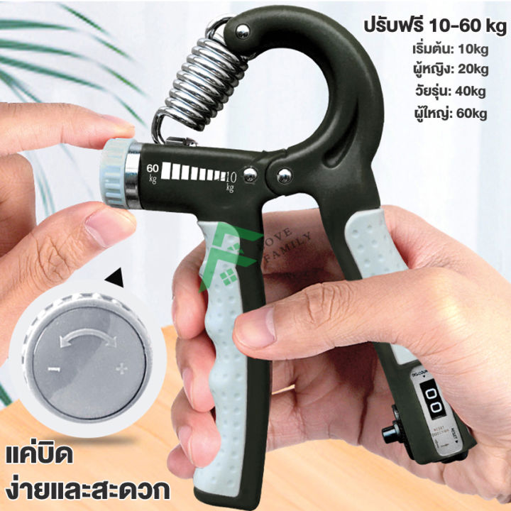 ที่บีบมือ-hand-grip-strengthener-แฮนด์กริ๊ป-กล้ามเนื้อนิ้ว-อุปกรณ์ฟื้นฟูมือ-อุปกรณ์บริหารนิ้วมืออุปกรณ์บริหารนิ้วมือที่บีบมือแบบปรับได้-10-60-kg