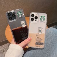 iphone case ของเหลวของเหลว Luckin Starbucks iPhone15 เคสโทรศัพท์มือถือรวมทุกอย่าง Apple 6/8/X/11/12/13/14 นุ่ม