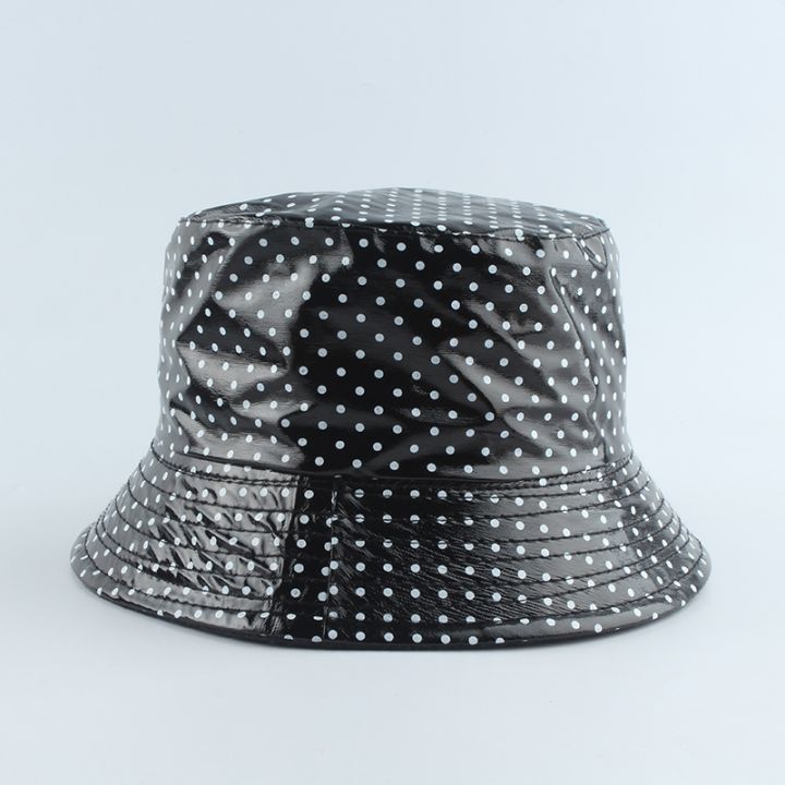 cw-2022-leather-dot-print-side-reversible-hat-cap-fishing-hats-men