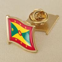 Grenada Country Grenada National Flag Crystal Resin Badge Brooch Flag Badges of the World All-metal Brooch Copper Brooch Collection