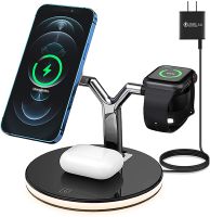 25W 3 in 1 Magnet Qi Fast Wireless Charger For 12 Mini Pro MAX Charging Station For 6 5 4 3 2 1 Pro