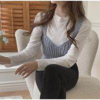 ஐ 48525 Two-Piece Sweet All-Match Bottoming Shirt Waistcoat Vest