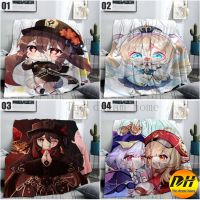 2023 in stock Genshin impact Flannel Fleece Blankets  3D printed cartoon Throw Blanket Plush Blanket Sofa Bed Knee blanket Warm Cozy，Contact the seller to customize the pattern for free