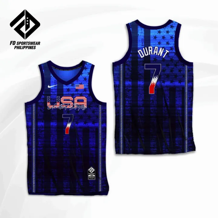 USA BASKETBALL OLYMPIC 2021 DARK FD CONCEPT FULL SUBLIMATED JERSEY ...