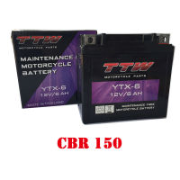 แบตแห้งรถมอเตอร์ไซค์ TTW รุ่น YTX-6 (12V 6AH)