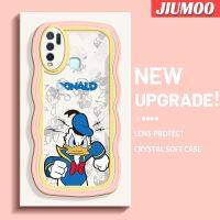 JIUMOO เคสสำหรับ VIVO Y30 Y30i Y50เคสโทรศัพท์ลายขอบซิลิโคนแบบน้ำแบบนิ่มดั้งเดิมเป็ดโดนัลด์ขอบคลื่นคลุมทั้งหมดเคสตัวปกป้องกล้องถ่ายรูปเลนส์กรอบด้านหลัง