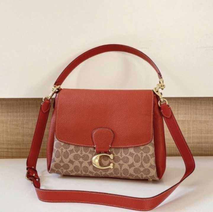 Coach May Shoulder Bag In Signature Canvas Tan Rust Lazada Indonesia