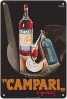 Cordial Campari โปสเตอร์โฆษณาเหล้าฝรั่งเศสแบบวินเทจโดย Marcello Nizolli C.1926-8in X 12นิ้วดีบุกโลหะโบราณป้าย