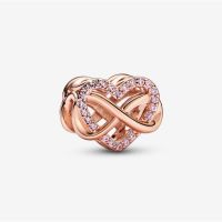 [พร้อมส่ง สินค้าแท้ ?] Pandora Rose Family Infinity Pink Heart Charm
